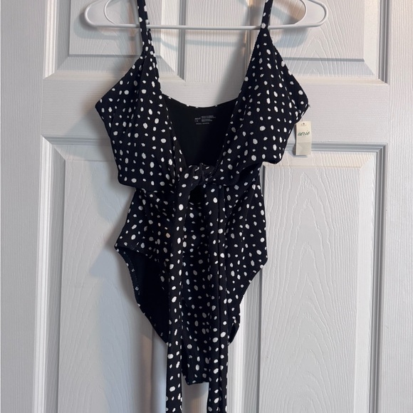 Aerie Ribbed Wrap One Piece Swimsuit - Picture 9 of 9